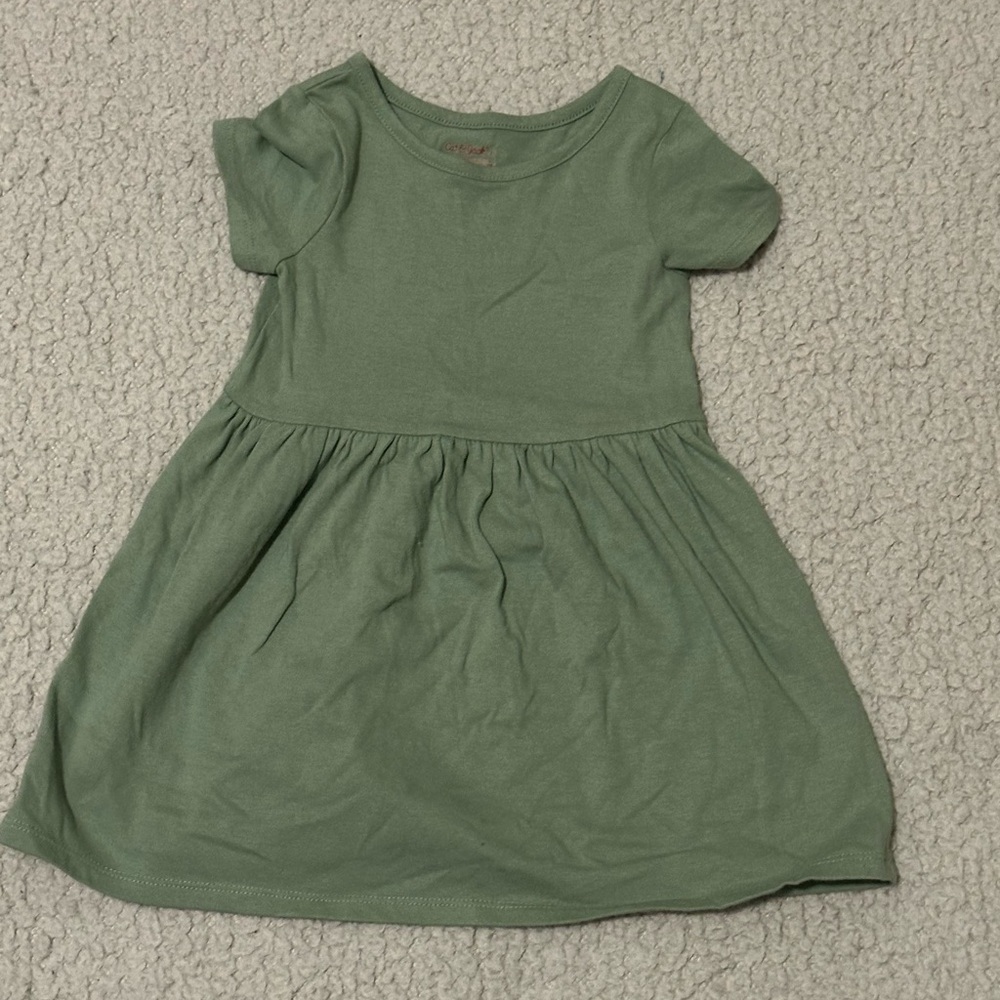 Cat & Jack Olive Green Casual Kids Dress